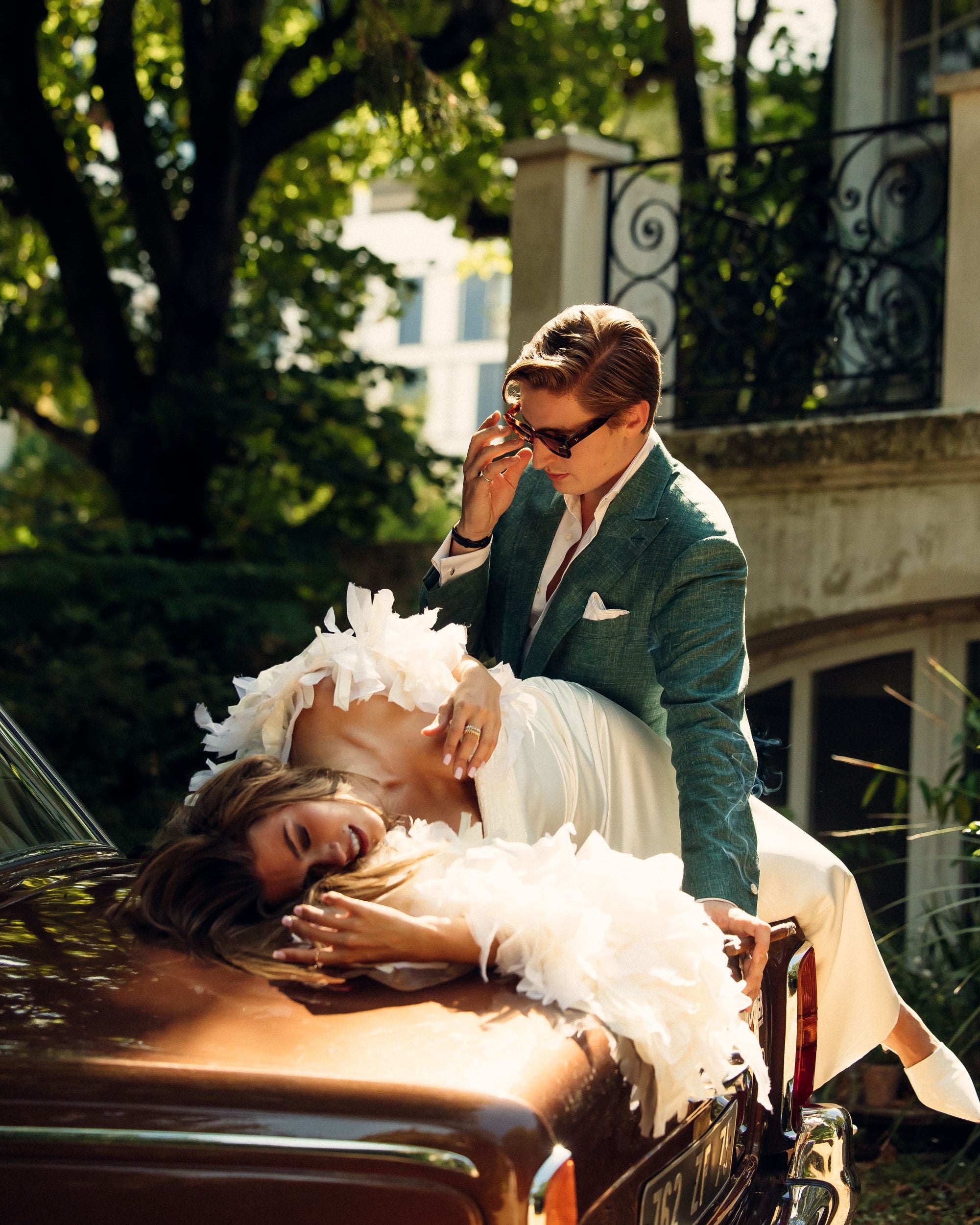 costume de mariage en cachemire, lin et soie de chez Piacenza LAURENSAN